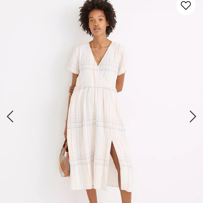 Nwt Madewell Linen-Blend Clara Midi Dress